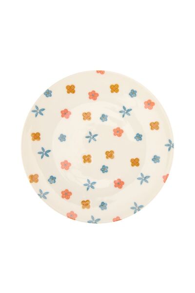 Tulü Porselen Tulu Porselen Mazzo Servis Tabağı - Renkli - 25 cm