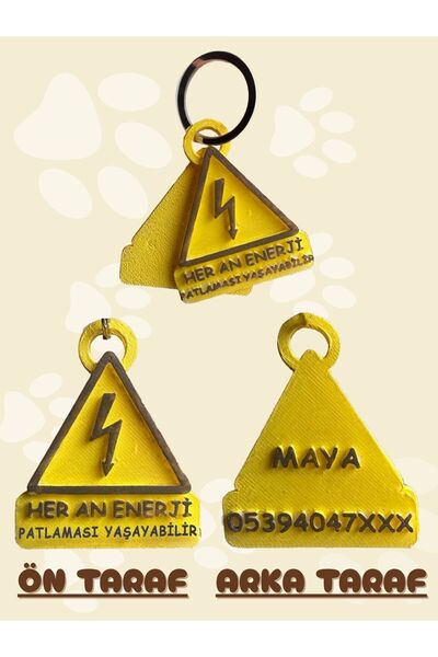 Patimin İzleri Kedi Ve Köpekler için Kişiye Özel Isim Yazılabilir Çıngıraklı Künye Ve İsimlik ( 2.Resmi Okuyun)