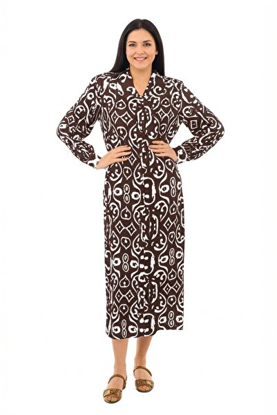 Oppland Kadın Klasik Boydan Anne Elbise Yazlık Mevsimlik DokumaKumaş Papatyam...