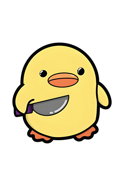 CanCo Store Katil Civciv Sticker 11x11 Cm Su Geçirmez Yüksek Çözünürlüklü Araba Laptop Oto Motor Kask Sticker