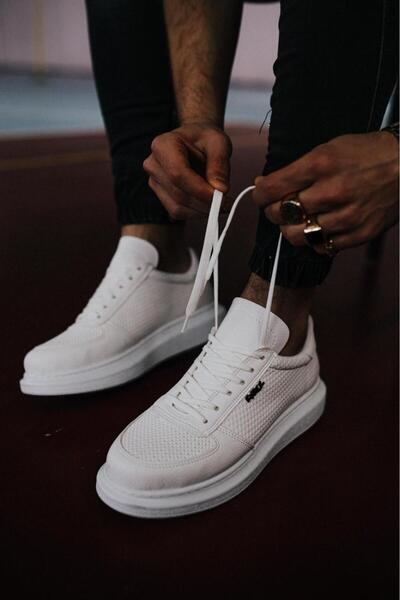 Knack 042 Model High Sole White Casual Shoes