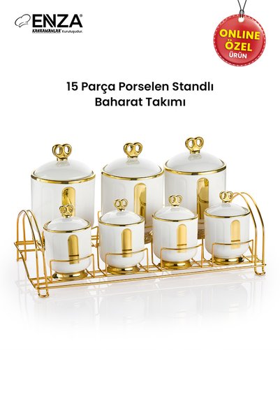 Enza Ares Standlı Baharat Takımı 15 Parça