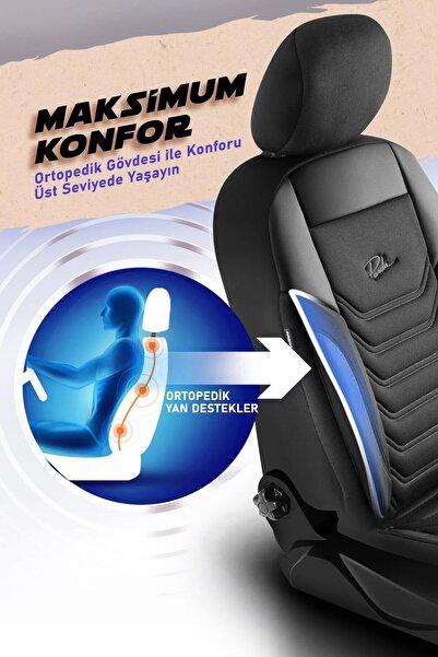 Panda Kılıf Panda Florida Serisi Pike Kumaş Oto Koltuk Kılıfı - Tam Set