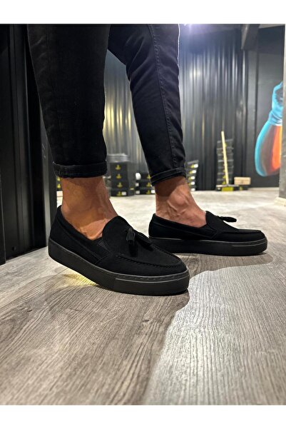 Knack 717 Μοντέλο Μαύρα Σουέτ Καθημερινά Αθλητικά Παπούτσια - Μαύρη Σόλα