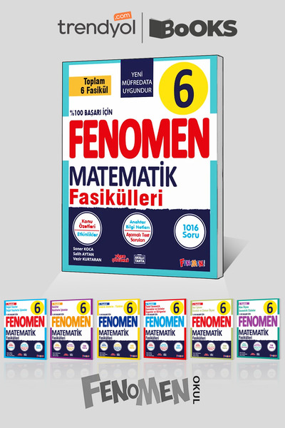 Fenomen Yayıncılık FENOMEN 6 Matematik Fasikülleri (6 Fasikül) *Güncel BASKI