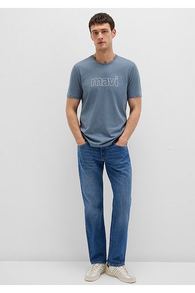 Mavi Logo Printed Gray T-Shirt Slim Fit / Slim Fit 065781-80889