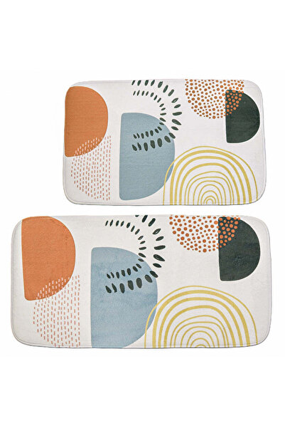 Ella Home Italia Set of 2 Ella Home Visual bath mats, polyester, multicolor, ...