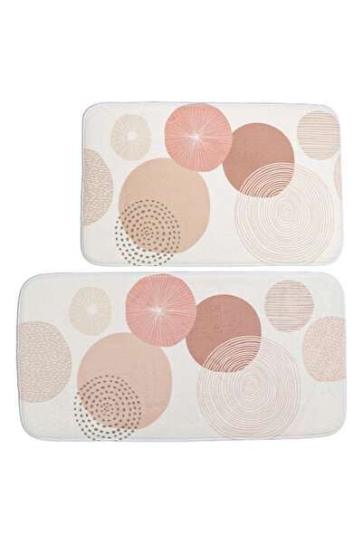 Ella Home Italia Set of 2 Ella Home Circle bath mats, polyester, multicolored...