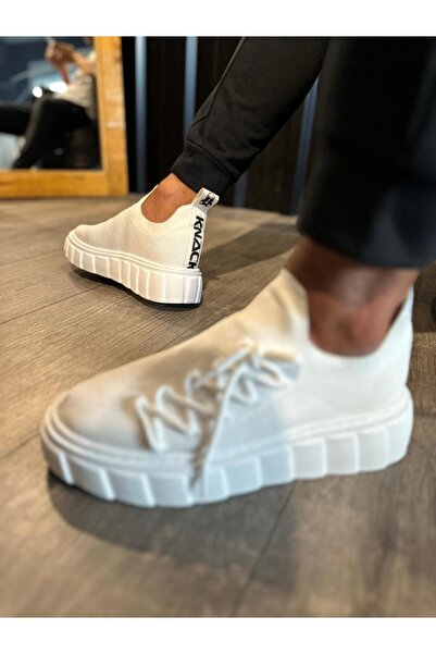 Knack Λευκά παπούτσια casual με ψηλή σόλα - 1025