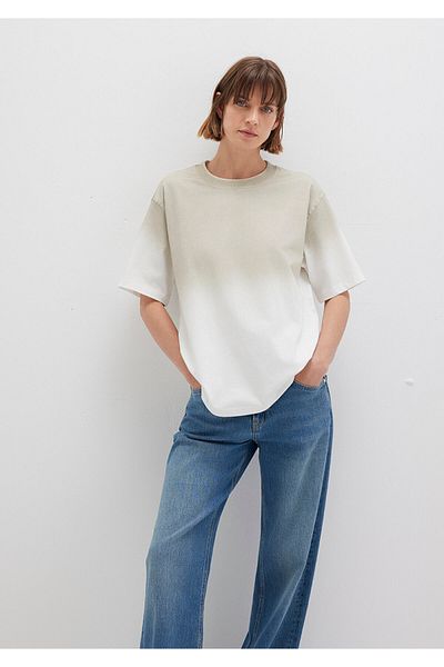 Mavi Gradient Beige T-Shirt Loose Fit / Loose Relaxed Fit 1613396-70057