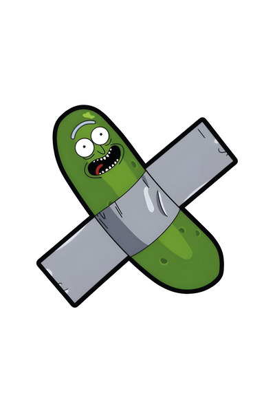 CanCo Store Pickle Rick Sticker 13x13 Cm Su Geçirmez Yüksek Çözünürlüklü Arab...