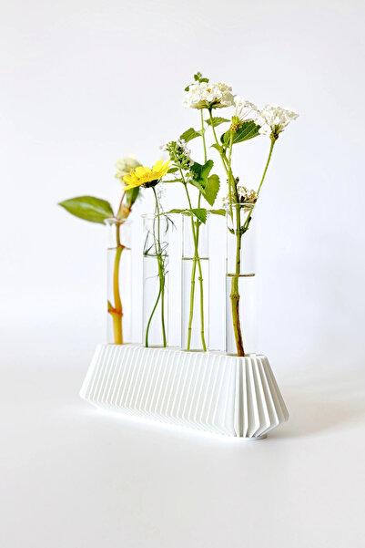 AHWALL Vasă pentru flori Premium Bohemian din 4 piese cu tub de sticlă