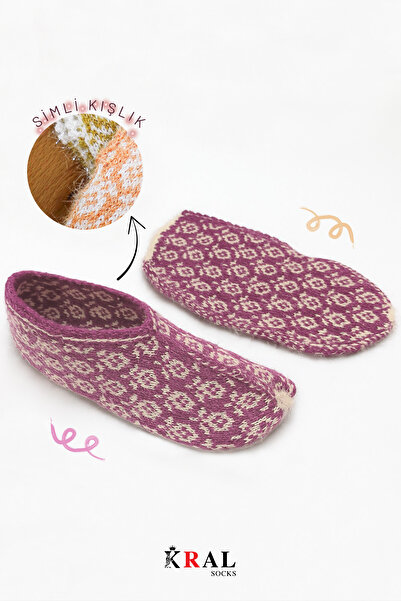 Miss Lana Női téli hímzett mintás zoknikészlet akril gyapjú kötött zokni (6 pár) vegyes színben