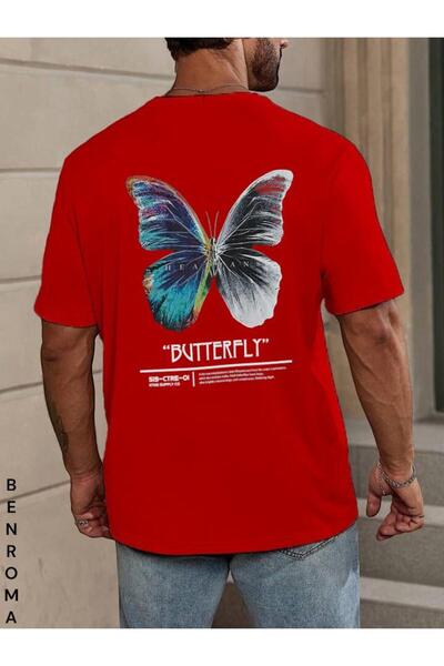 BENROMA Оверсайз футболка з принтом на спині, унісекс