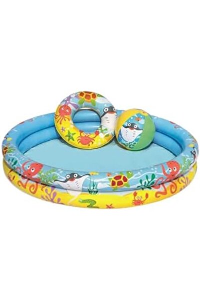 BESTWAY Children's Pool and Game Set with Ball and Swimming Ring, 51124, Bestway