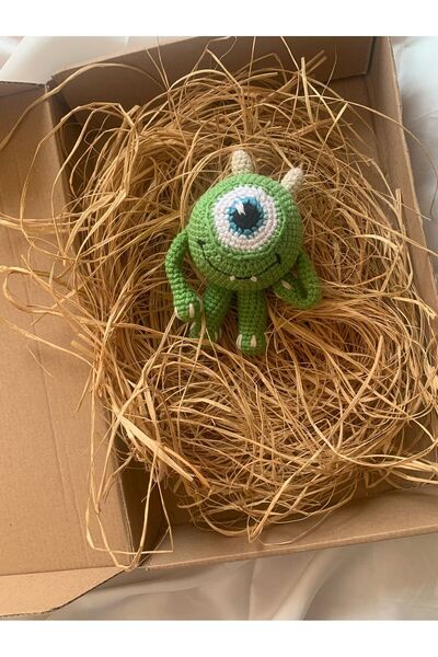 Handmade Sevimli Canavarlar (Monsters Inc) Mike Wazowski Amigurumi Oyuncak - ...