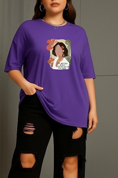 DM DOLCE MORE Plus Size Colorful Women's Printed Unisex T-Shirt