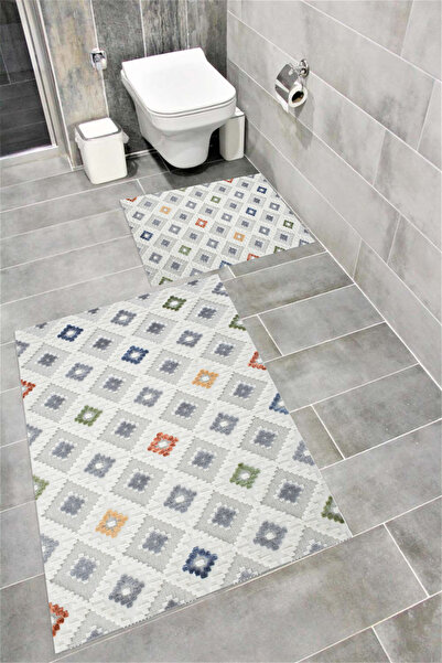 Bordo Halı نعل إسفنجي ناعم ماص للماء وغير قابل للانزلاق مملوء بملمس قطني قابل...