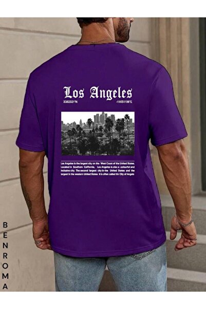 E-ROMA Oversized Back Printed Unisex T-Shirt Printed