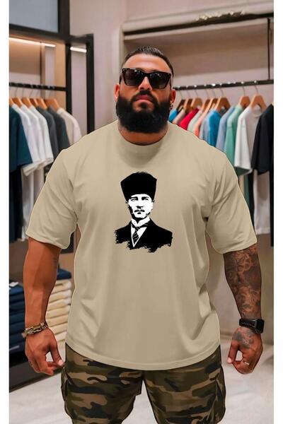 BENROMA Ataturk Štampano Oversize kroj unisex majica