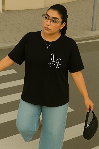 DM DOLCE MORE Plus Size Rabbit Printed Unisex T-Shirt