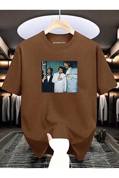 E-ROMA Μπλουζάκι Muslum με στάμπα Oversize