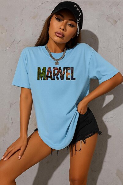 BENROMA Λευκό μπλουζάκι Marvel Printed Oversize