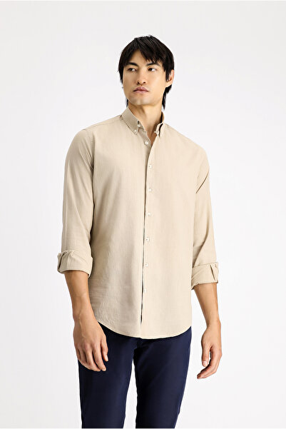 Kiğılı Uzun Kol Regular Fit Spor Pamuk Gömlek