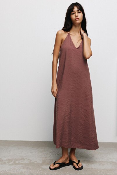 Pull & Bear Halter midi elbise