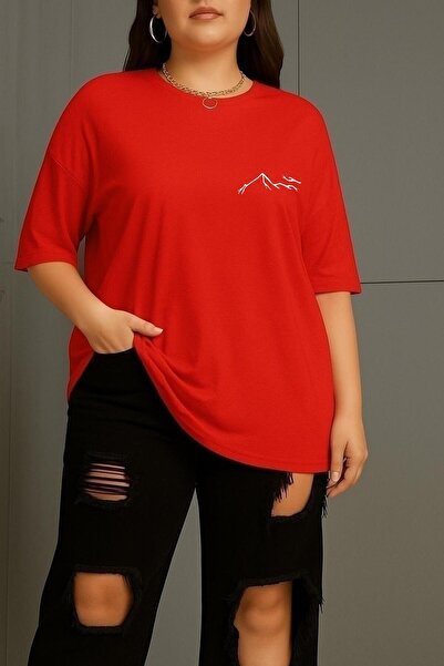 DM DOLCE MORE Plus Size Mountain Printed Unisex T-Shirt