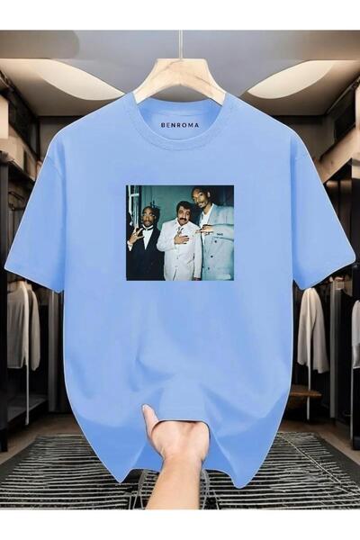 E-ROMA تي شيرت مطبوع عليه Müslüm مقاس كبير