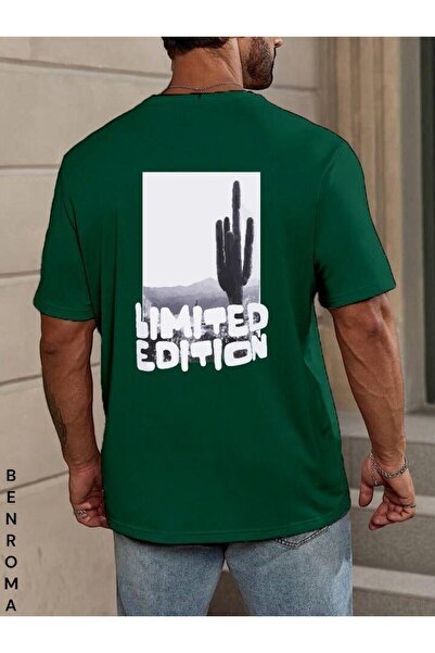 BENROMA Υπερμεγέθη στάμπα Unisex Tisort με στάμπα