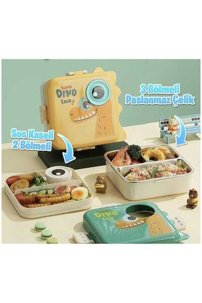 ALPA STORE Fixpoint 1190 ml Stainless Steel Lunch Box Lunch Box 2 Layer with Spoon and Sauce Bowl