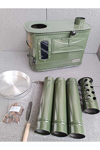 Genco gencocamping camlı fırınlı kamp sobası