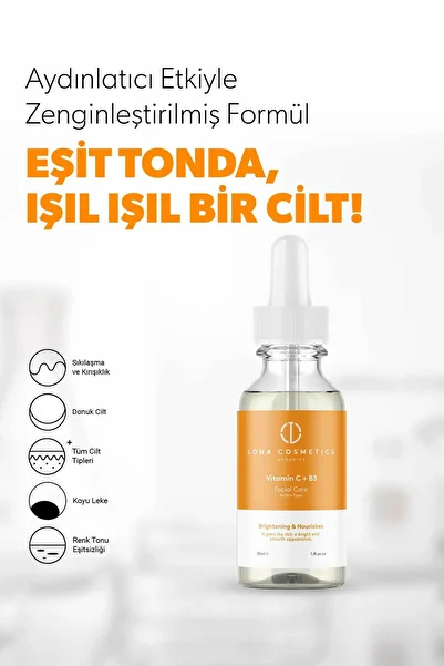 Lona Cosmetics Vitamin C Brightening & Tone Equalizing & Anti-Blemish Vitamin C Skin Serum 30 ml