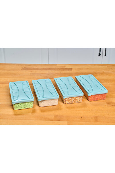 SUPERPUP Storage Container Soft Cover 4 Pieces 2 Lt Green Freezer, Food Container