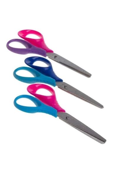 Genel Markalar OKUL MAKASI CETVELLİ ÇİFT RENK 02002 ( 1 ADET FİYATIDIR)