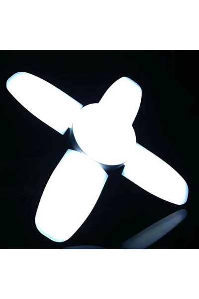 VOLEMİ 4 Kanatlı 60 Watt 6000 Lümen Katlanır Ampul 4+1 Kanatlı Katlanabilir Enerji Tasarruflu Led Ampul