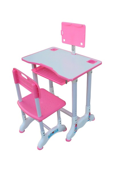 RALİLA طاولة دراسة للأطفال مع كرسي قابل للتعديل - تصميم مريح، مساحة تخزين واس...