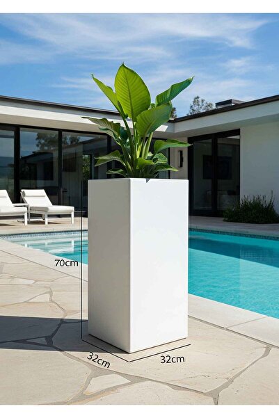 DEQQU TerraGuard Demonte Dikey Metal Saksı - 70x32x32cm Paslanmaz