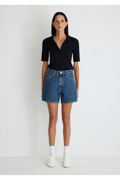 Mavi Verna 90er Jahre schattierte tiefblaue Jeansshorts 1410059 -87080