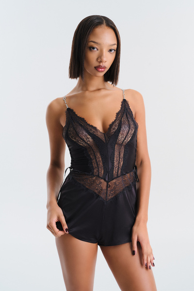 Penti Candy Teddy Μαύρο κορμάκι - Privee Collection
