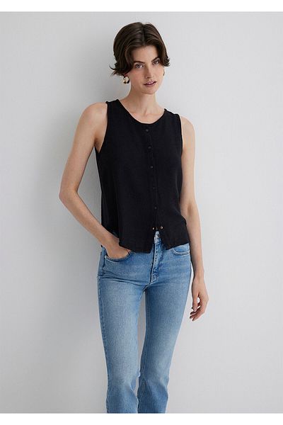 Mavi Sleeveless Black Blouse 1210710-900