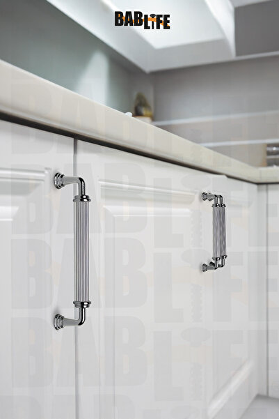 bablife Melis 128mm Chrome Metal Luxury Drawer Cabinet Furniture Handle with All Color Options