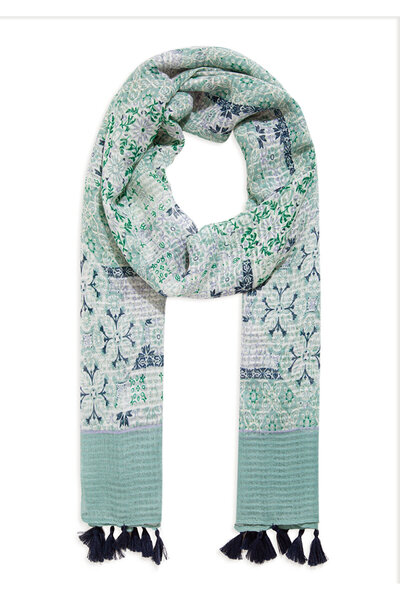 Mavi Floral Printed Green Shawl 1910032-32950