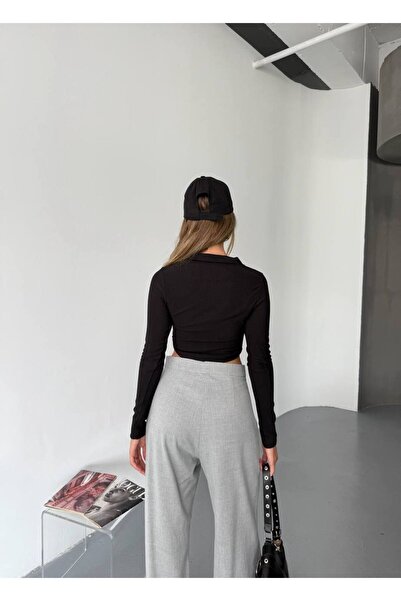 İLKCET MODA Φούτερ με διπλό φερμουάρ από υφασμάτινο οθωμανικό