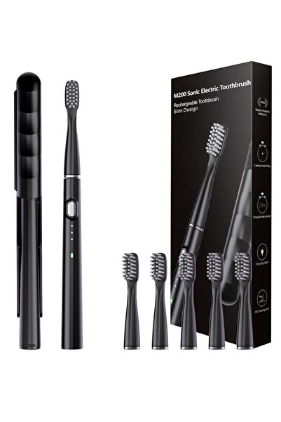 Choice فرشاة أسنان كهربائية سوداء Fine Branch Sonic Toothbrush Hollow Cup Motor Home Travel Brush IPX7