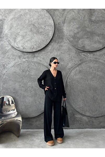 İLKCET MODA Lower-Upper Knitwear Cardigan Set - Standard Cut