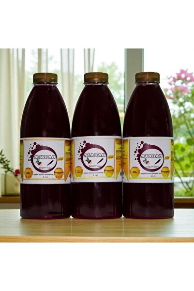 ATADAN ŞALGAM SUYU Katkısız,koruyucusuz,doğal 1 Lt Acısız Şalgam Suyu (3 ADET)