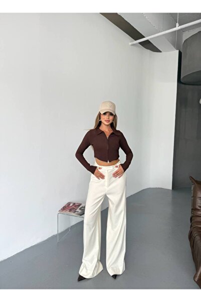 İLKCET MODA Φούτερ με διπλό φερμουάρ από υφασμάτινο οθωμανικό